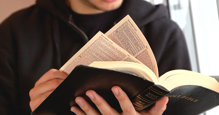 man reading the Bible, God's Word