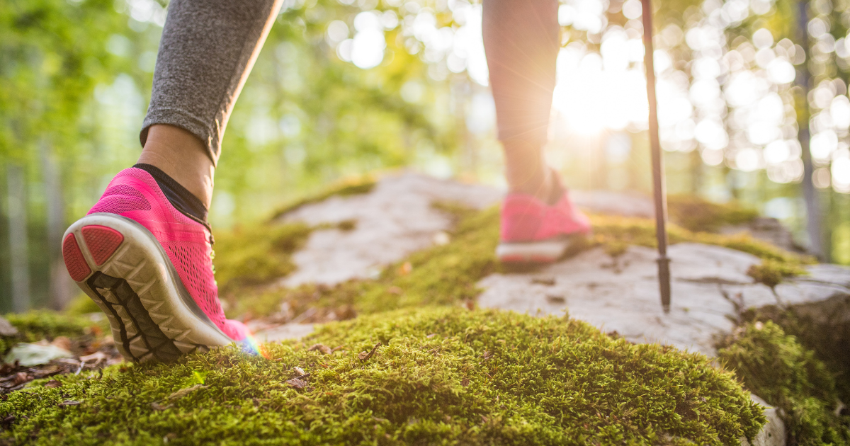 woman taking small steps and persevering as she overcomes obstacles